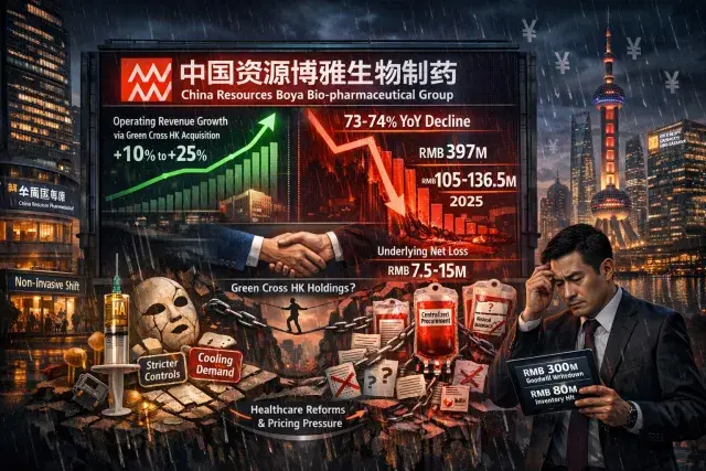 China Resources Boya Bio-pharmaceutical Warns of Steep 2025 Profit Drop