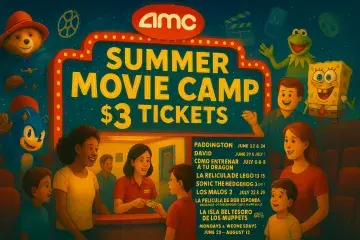 AMC Brings Back Summer Movie Camp With $3 Tickets for Family Films